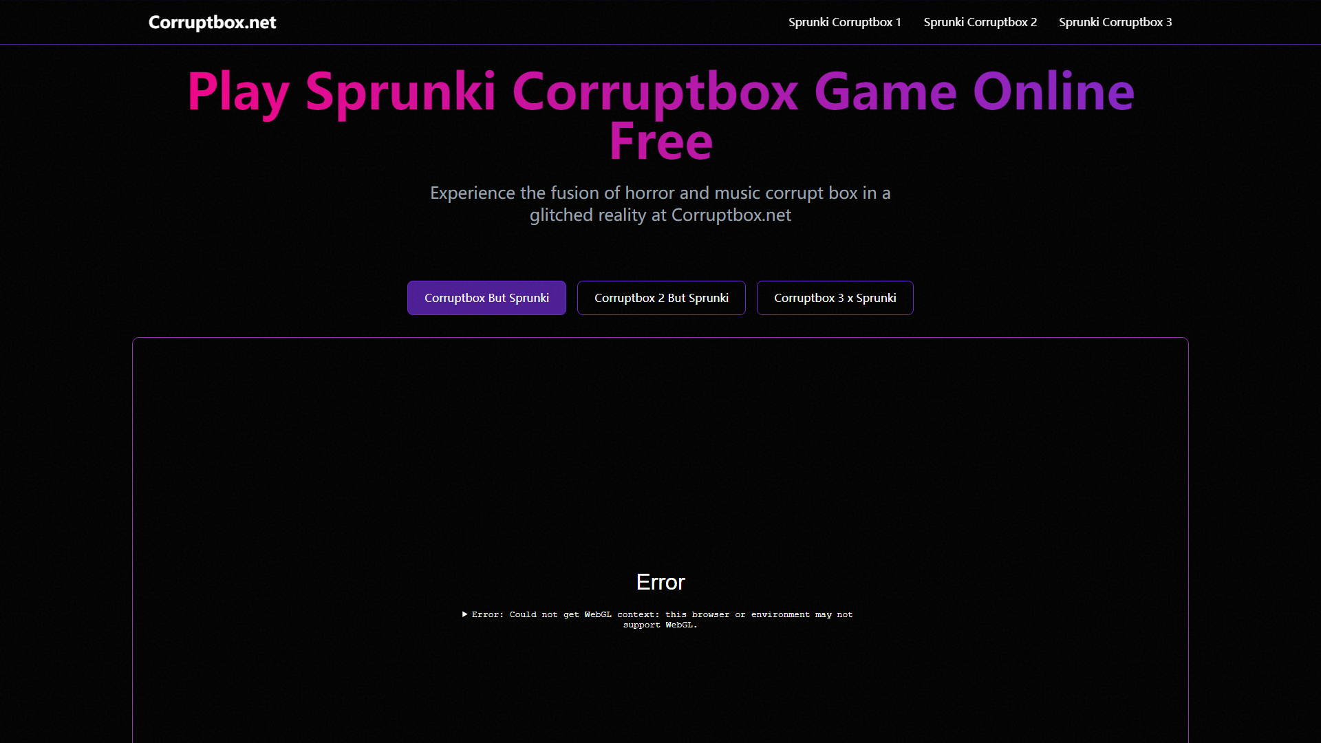 Play Sprunki Corruptbox Game Online Free