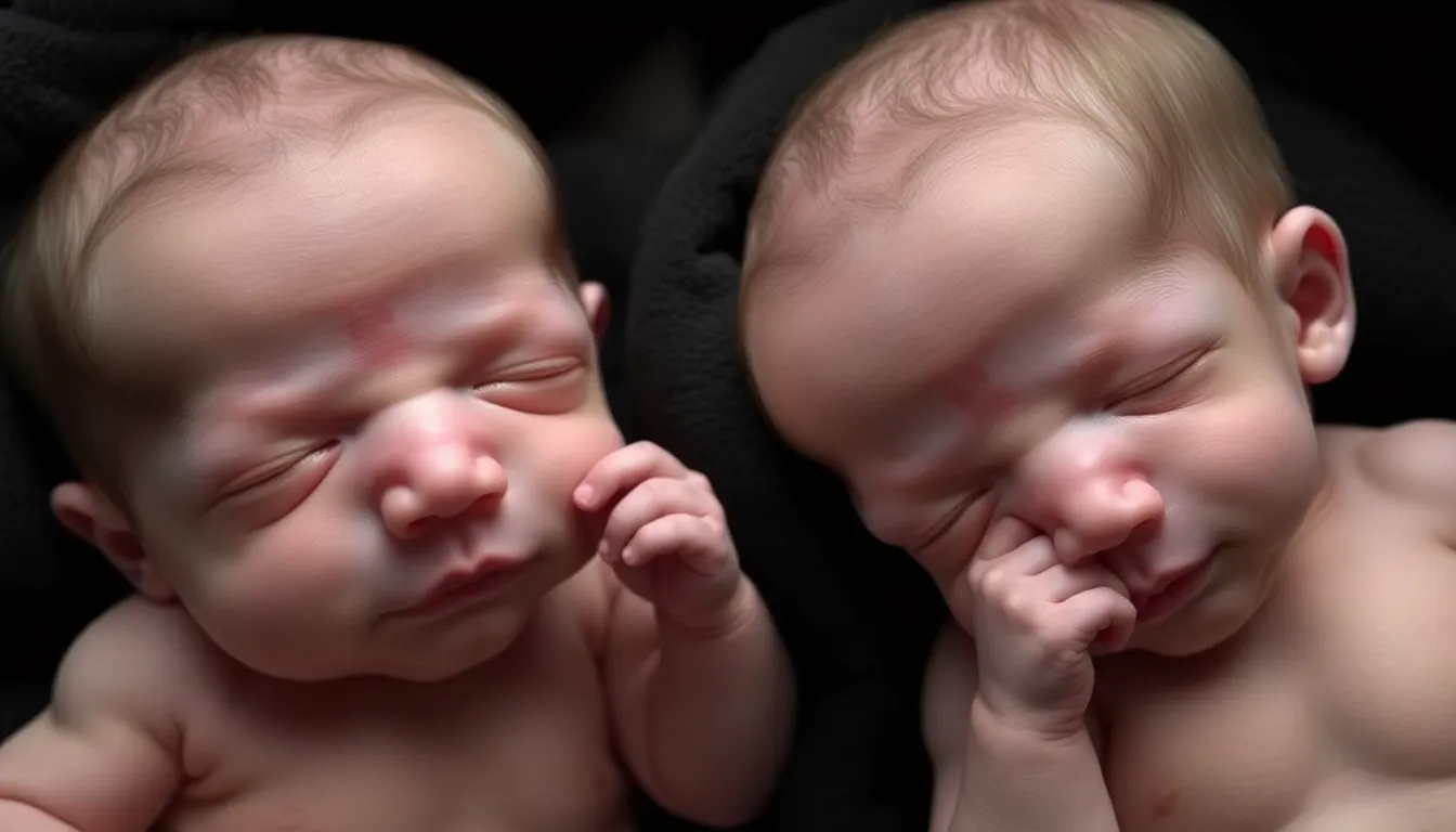 Newborns with nasal meningeal brain protrusion, sh...