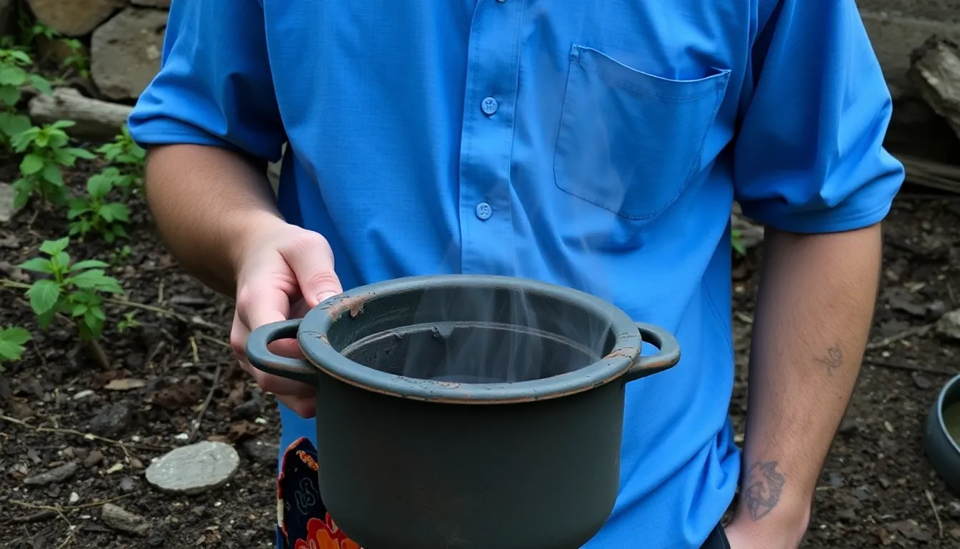 broken pot-blue-shirt