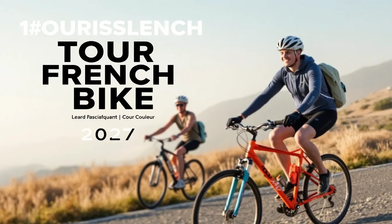une affiche pour une campagne de dons participatif avec l'inscription  TOUR FRENCH BIKE SARCOÏDOSE 2...