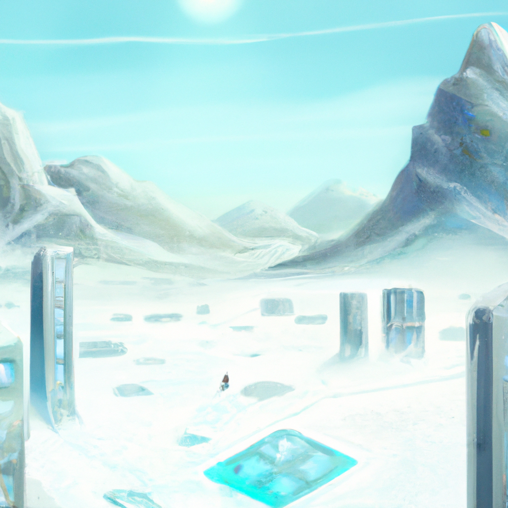 Help me create a futuristic house in the deep moun...