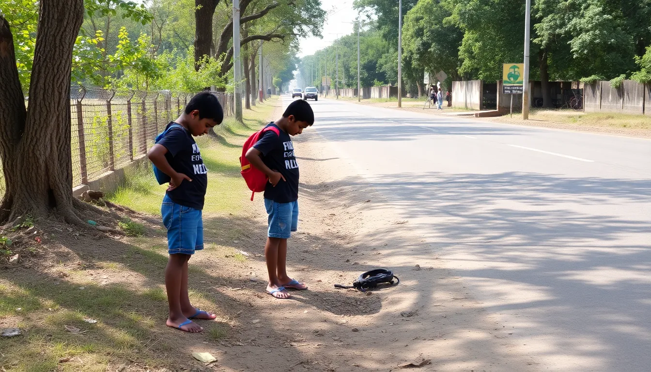 Boys peeing on the side of the road Boys peeing on the side of the road