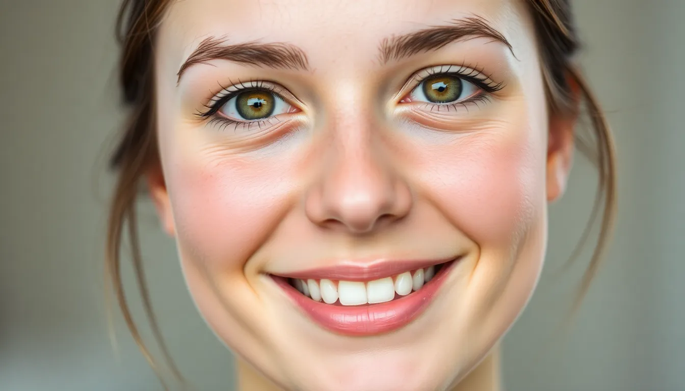  a young woman with a warm, friendly expression, c...