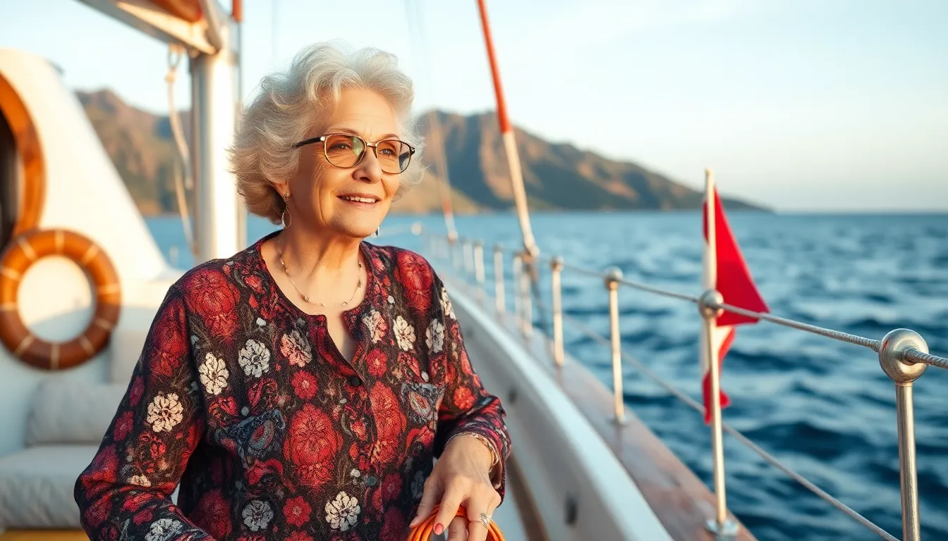 granny on yacht