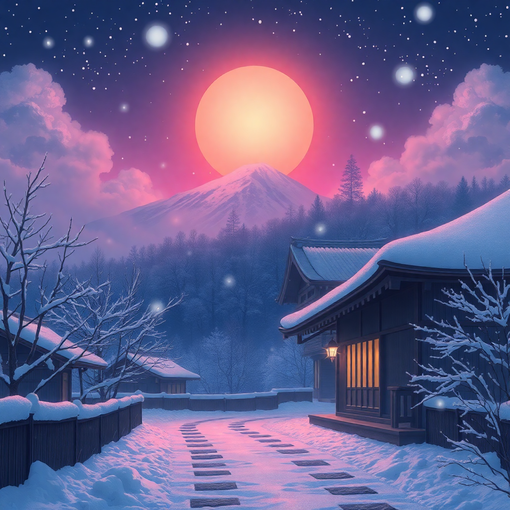 Japan Japanese style novel snow country emotion artistic conception high quality HD