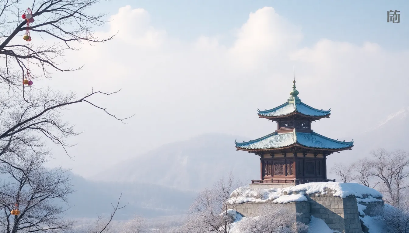 白雪、蓝天、白云的图片