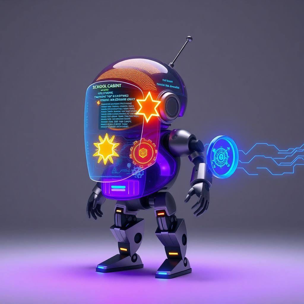 Styling design:
Head:
Fully transparent data cabin helmet, internal suspended luminous chipset, and ...