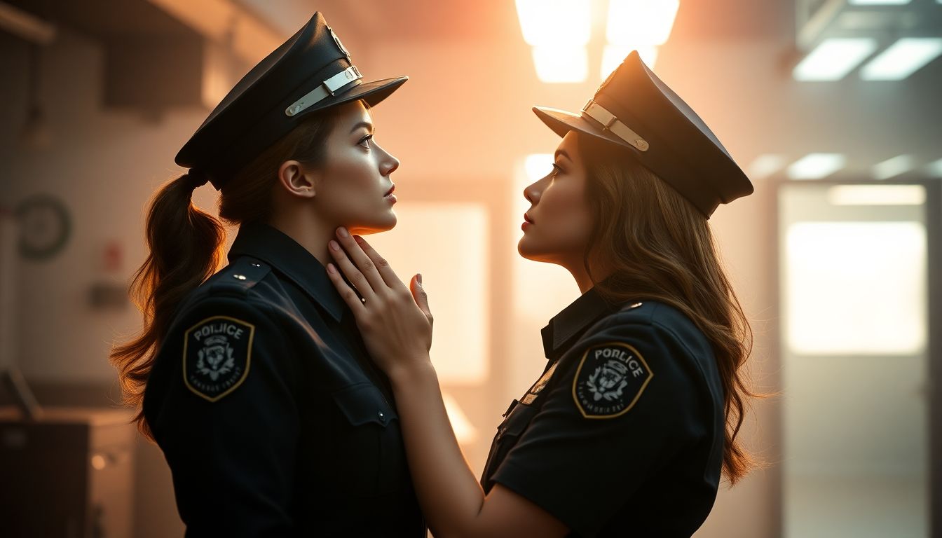 Ultra-realistic cinematic image of two beautiful f...