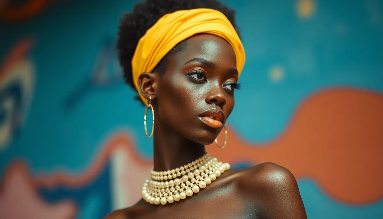 une manequin afro futuriste