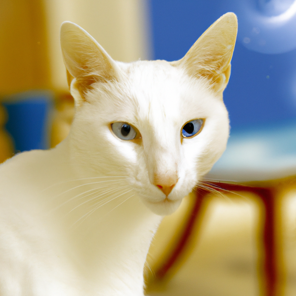 a white siamese cat