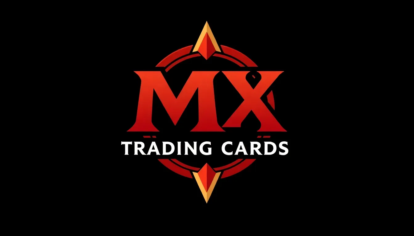 crea un logo para la marca mx trading cards , toma...