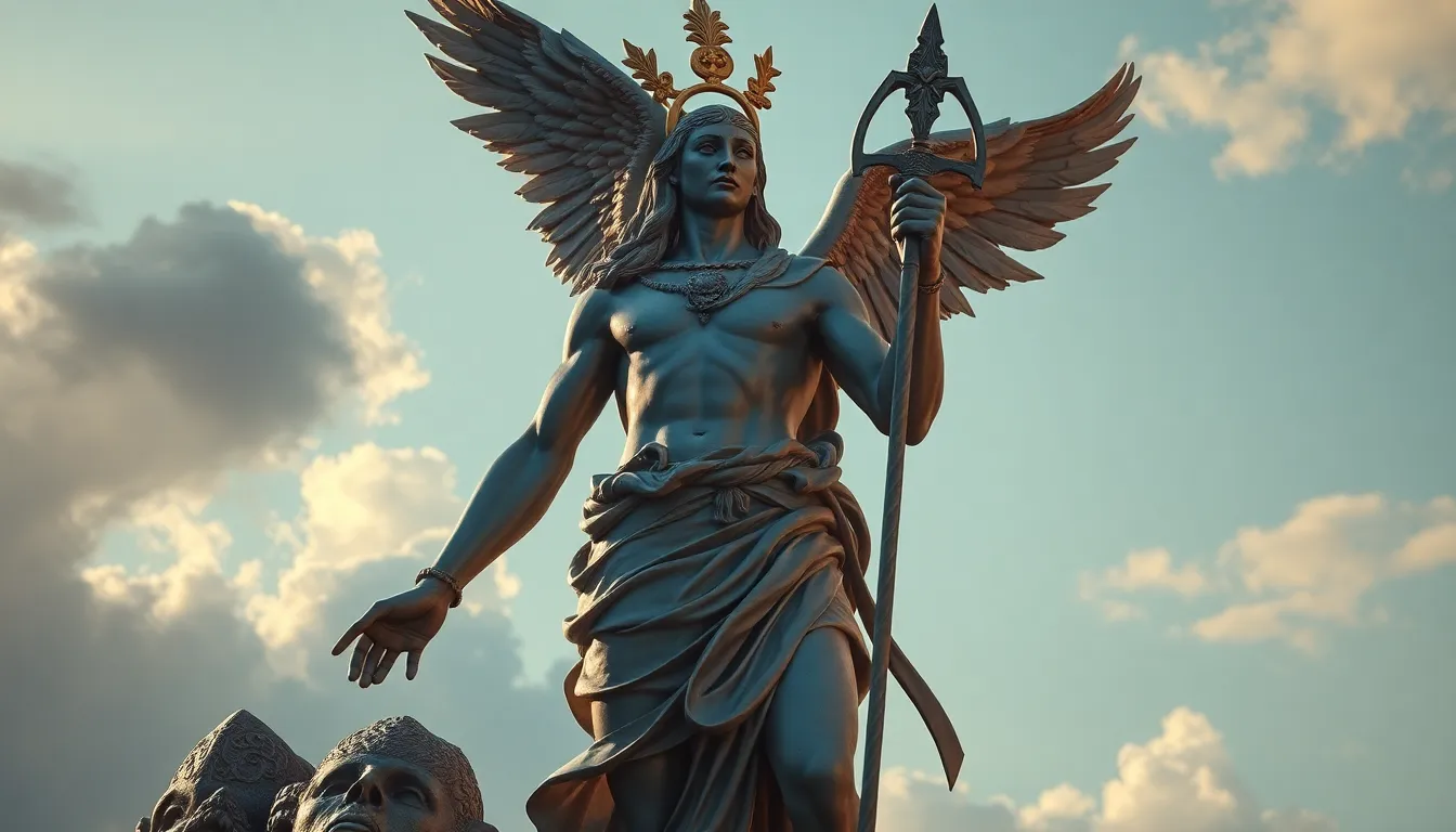 Cronos jeune divinité, l'air menaçant, faucille en main, prêt à frapper