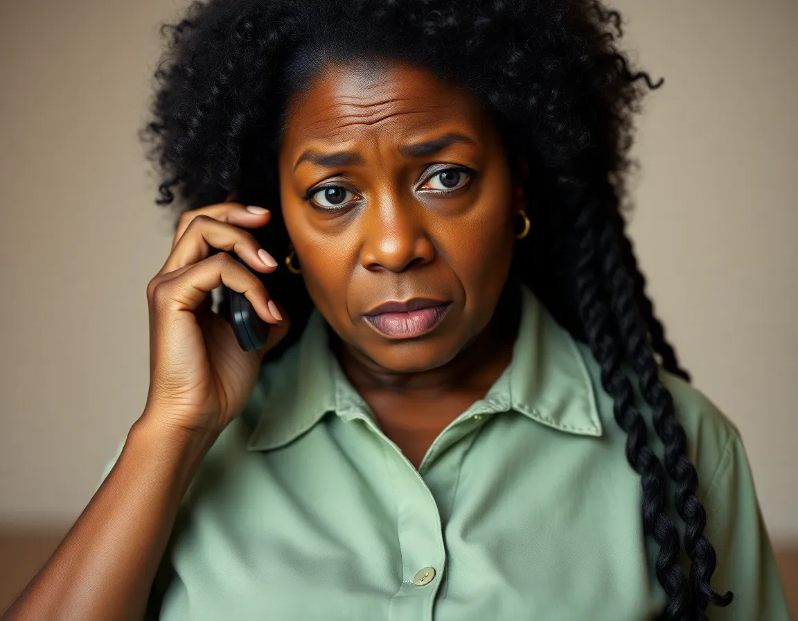 Create a realistic portrait of an older Black woma...