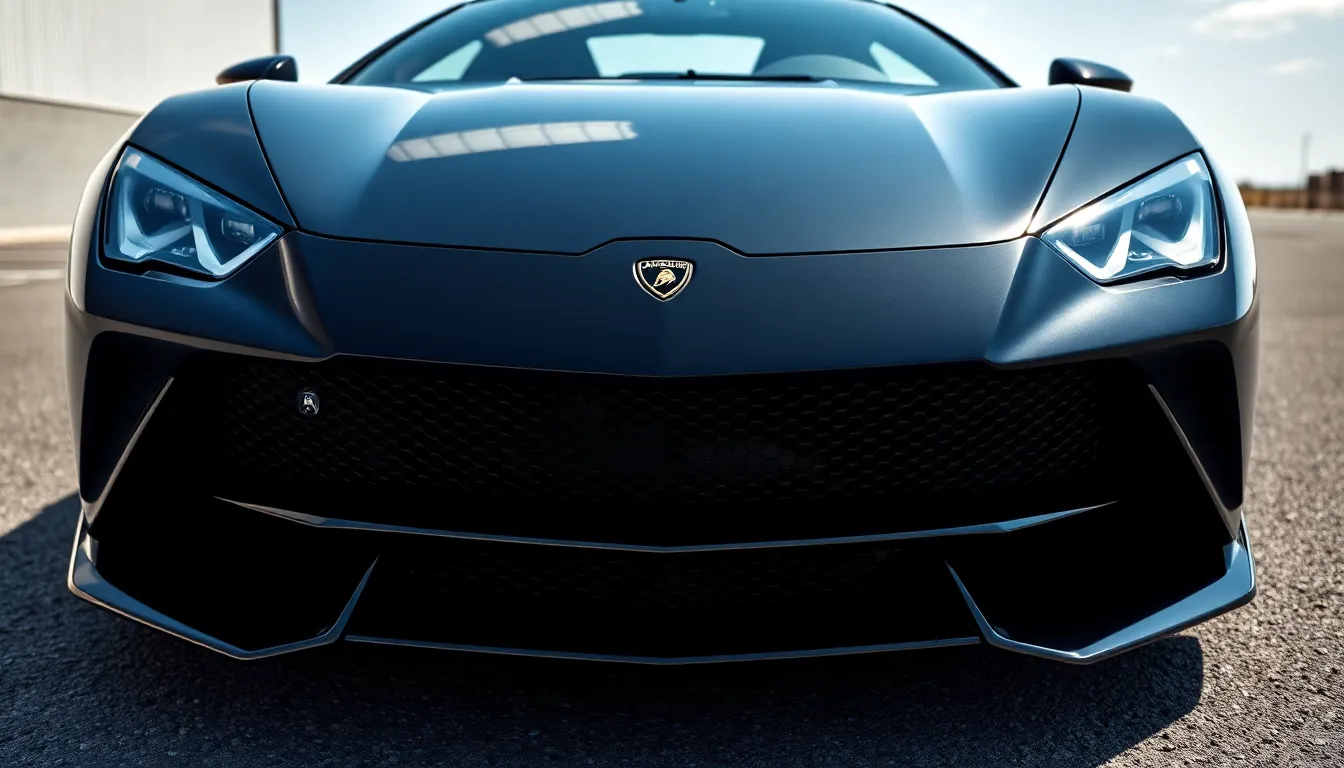 black color ho moterhome car ho Close-up front ang...