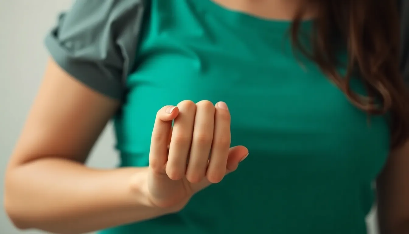 Una mano de una mujer donde 3 manos de niños están agarrados cada uno de un dedo de la mano de la mu...