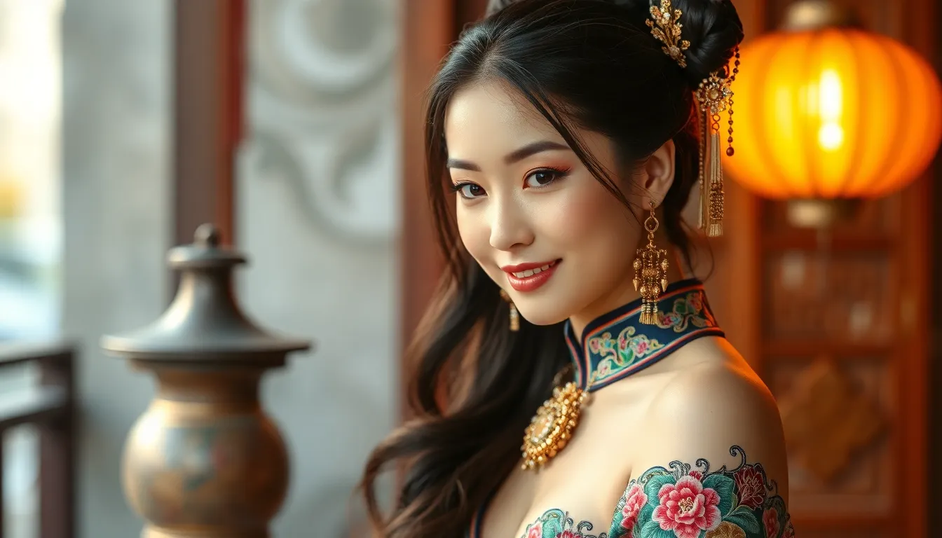 a traditional chinese sexy beauty