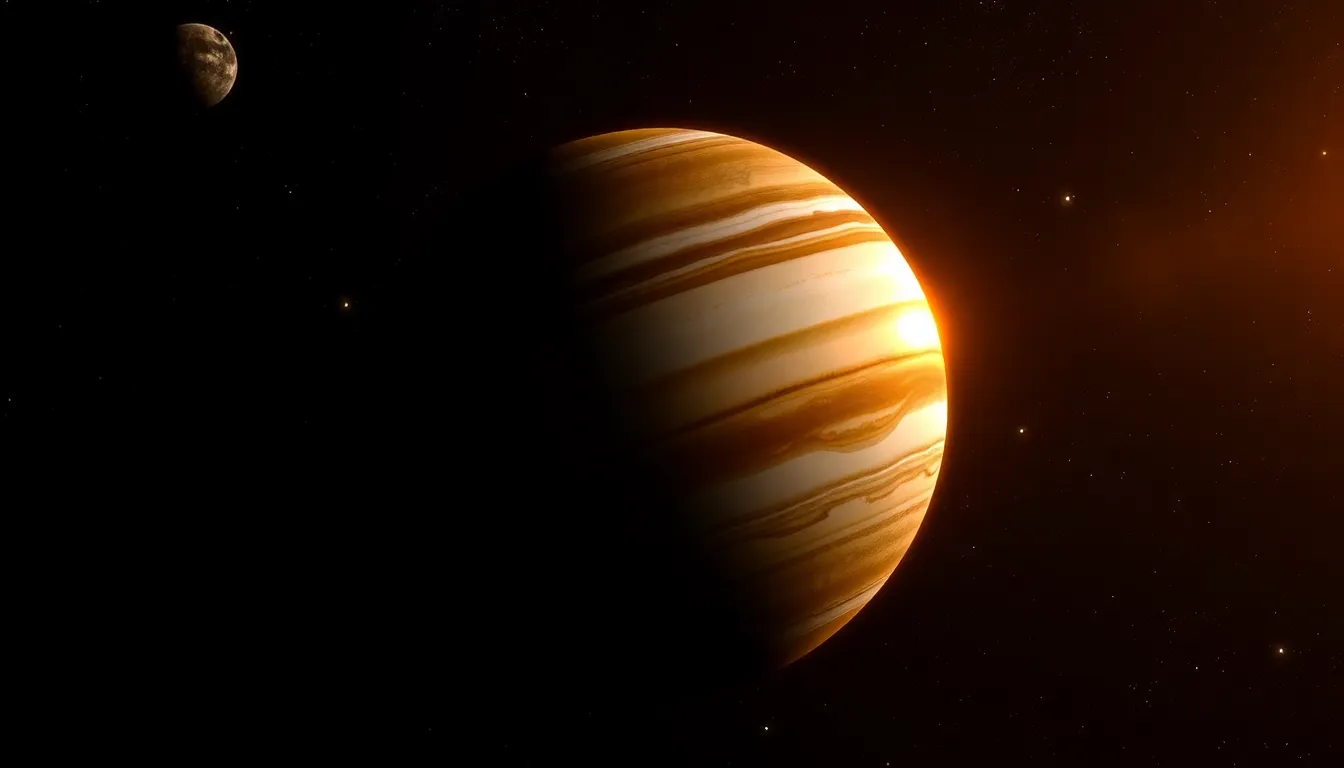 jupiter projette un faisceau de 5 foudres sur le soleil