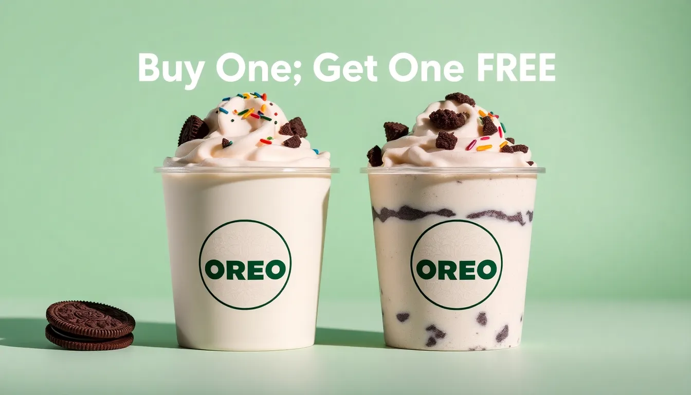 A premium product-shot layout showcasing both branded cups sharply lit with soft shadows, highlighti...