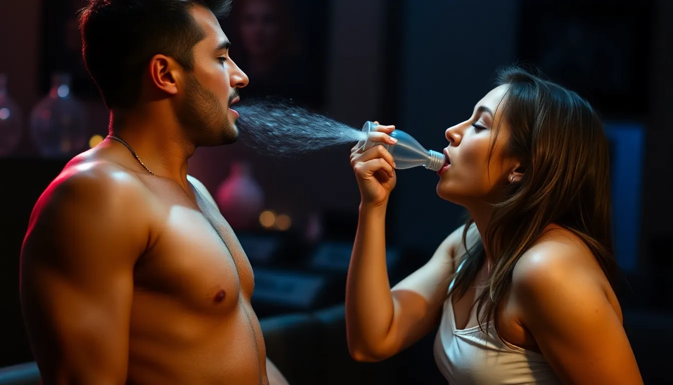 Girl giving blowjob to guys dick