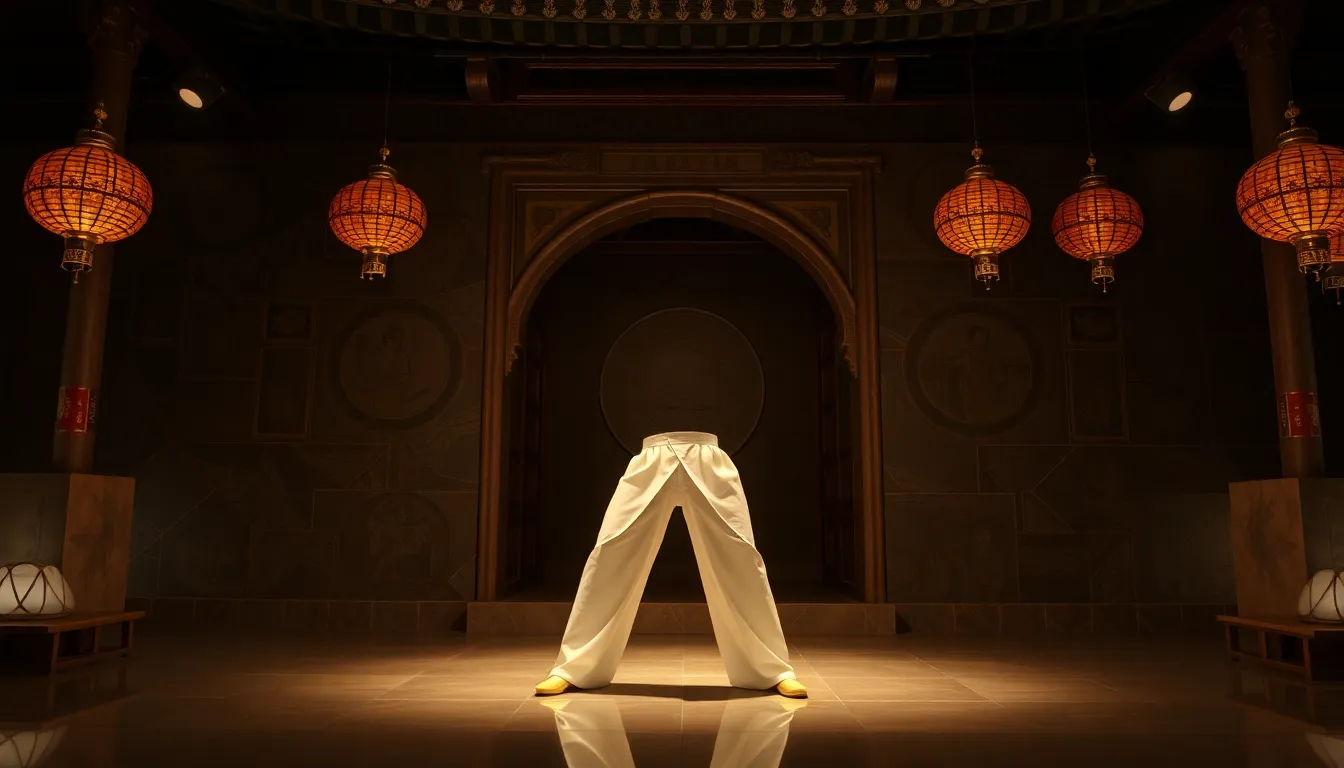 Xiao Zhengtai in white triangle pants