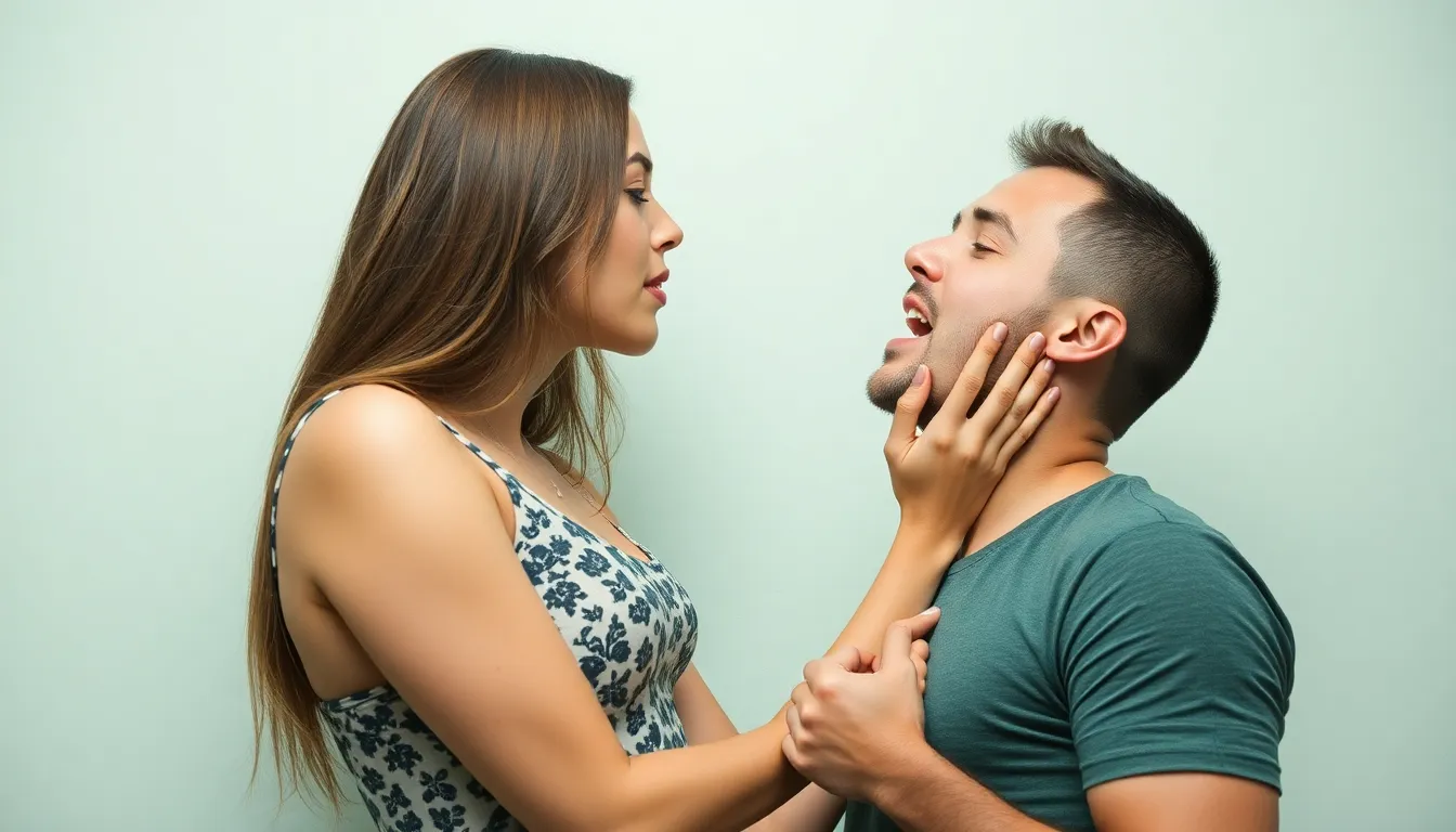 Girl giving a blowjob to a guys dick