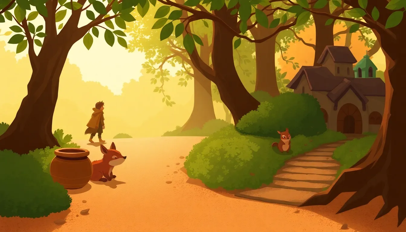 A small woodland creature (like a fox or rabbit) r... A small woodland creature (like a fox or rabbit) r...